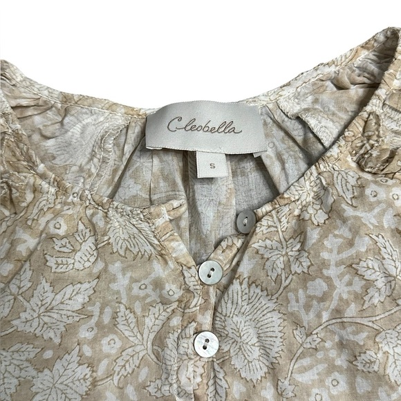 CleoBella Raimi Blouse in Tonal Block Beige Small - Picture 5 of 6